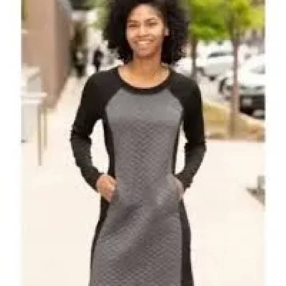 Smartwool Diamond Peak Quilted Black Gray Dress Pockets Outdoor Size L